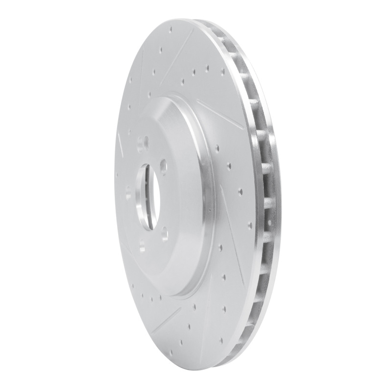 Mercedes-Benz CLS450 Brake Rotor (1) - Rear Left - R1 Concepts - Drilled & Slotted - Silver - `17-`23